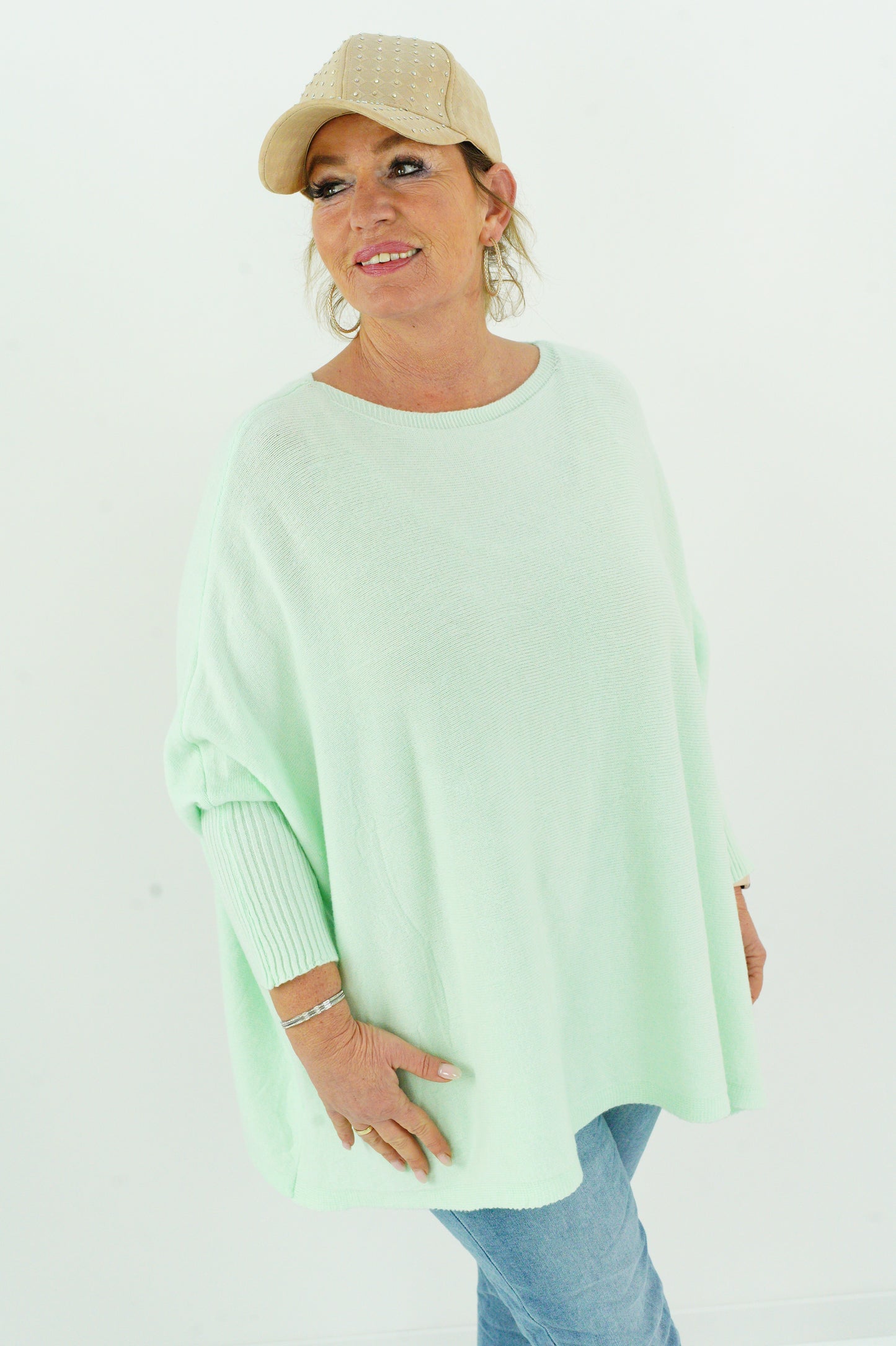 Pullover in Mint (36-48-Oversize)