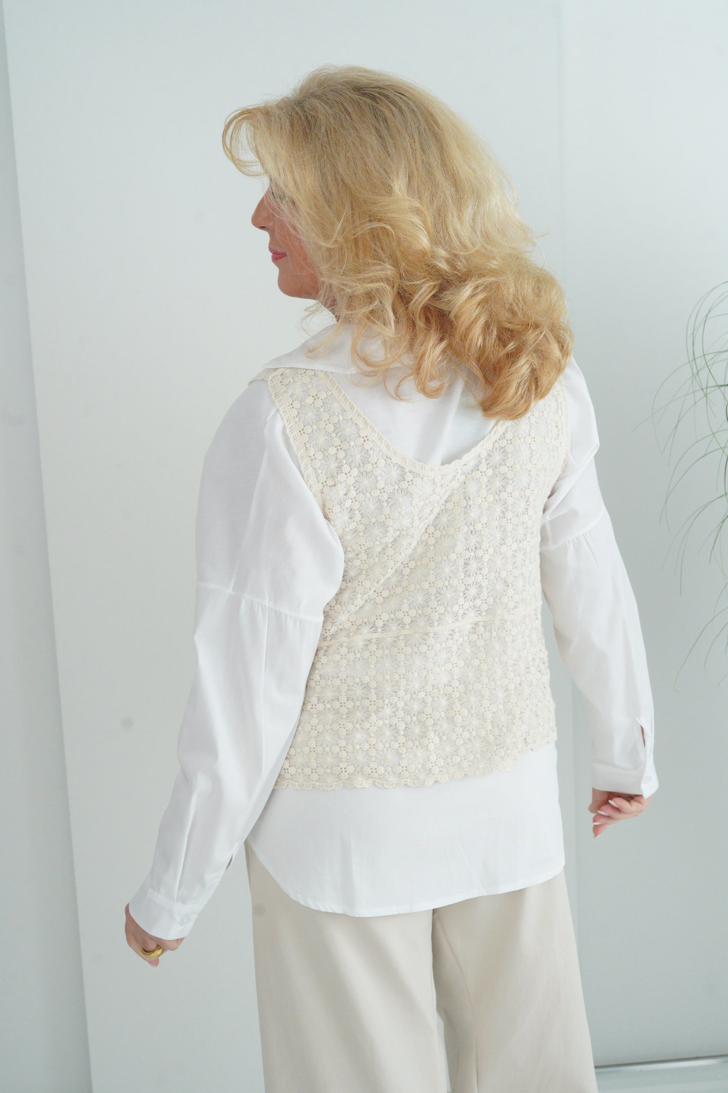 Häkel-Top in Beige (38-42)