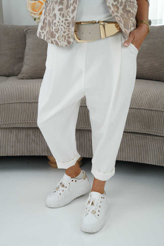 Joggpant in Off-White (38-42+)