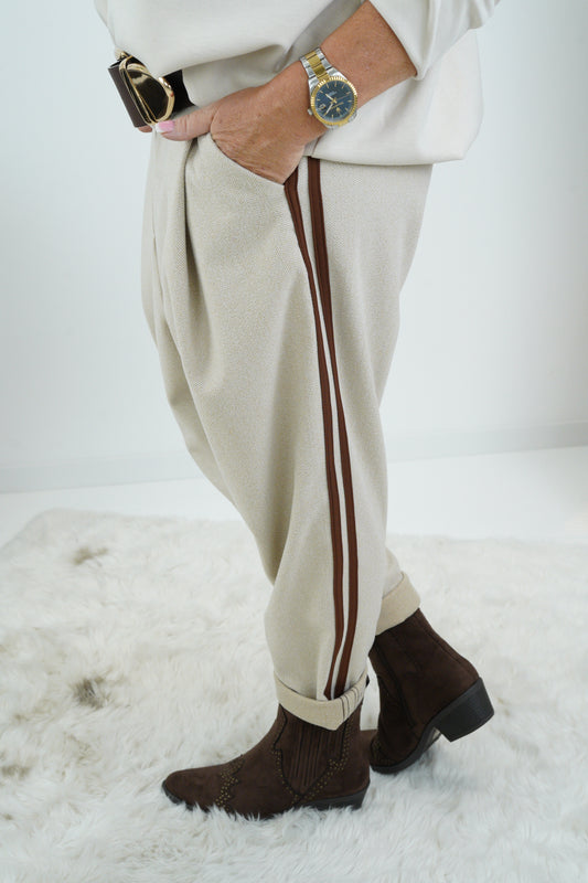 Baggy Hose in Beige-Cocnag (38-42+)
