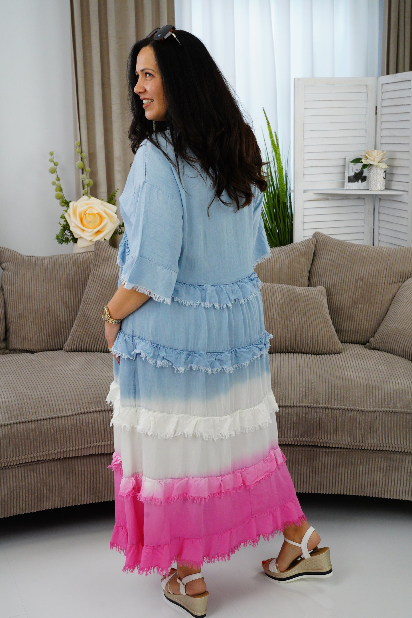 Jeans Kleid in pink (40-44)