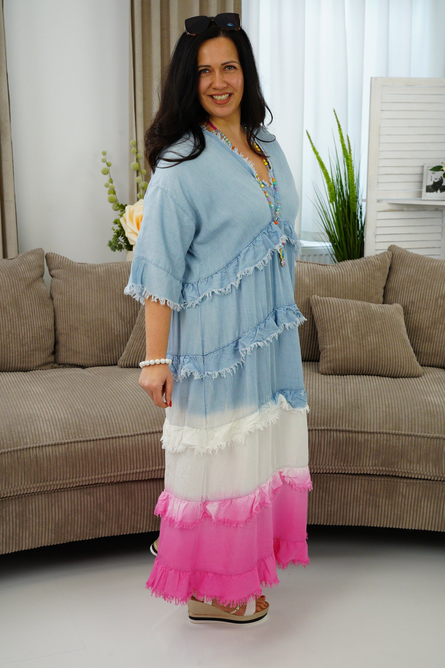 Jeans Kleid in pink (40-44)