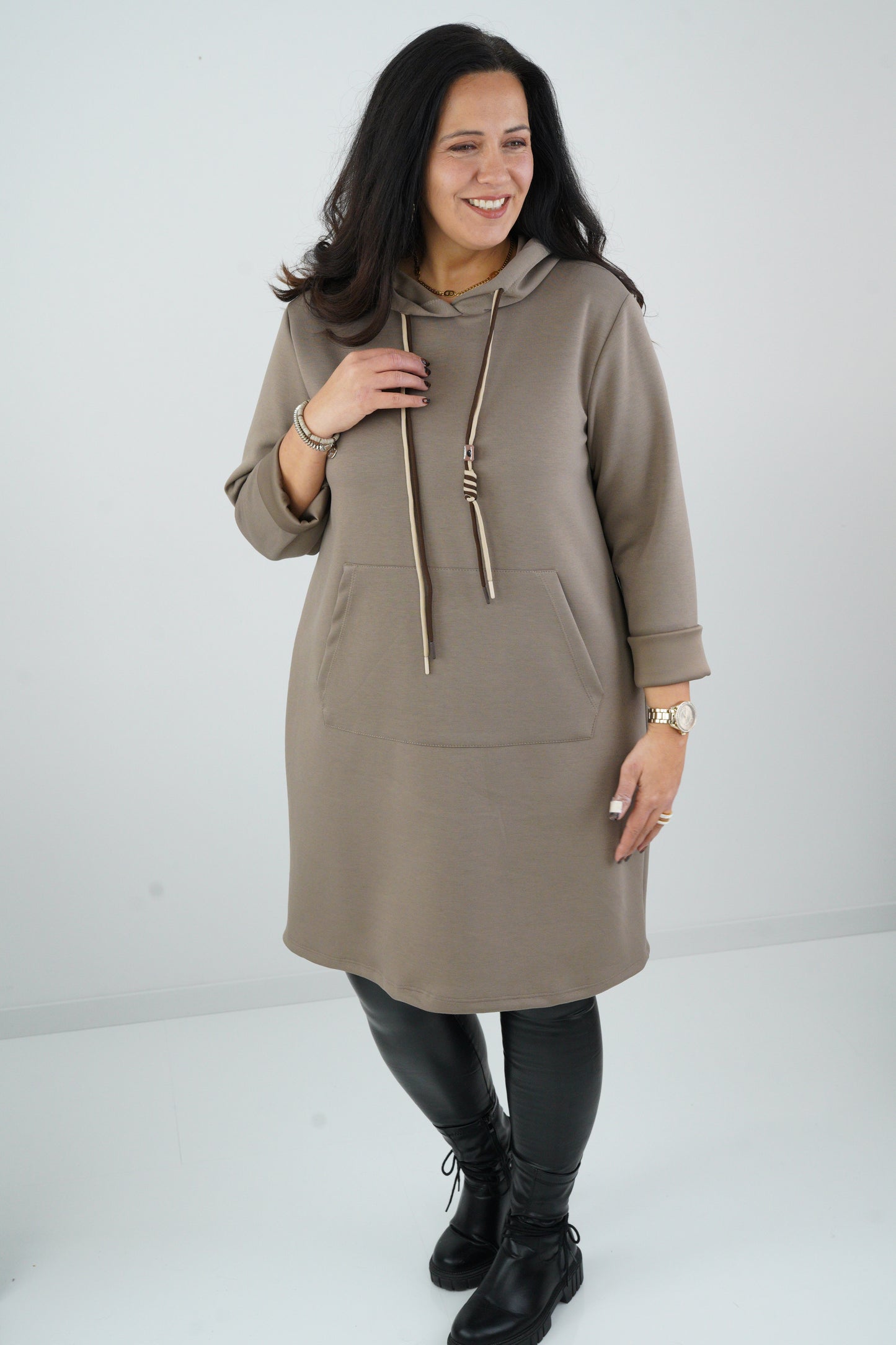 Long Sweatshirt in Taupe (40-44)