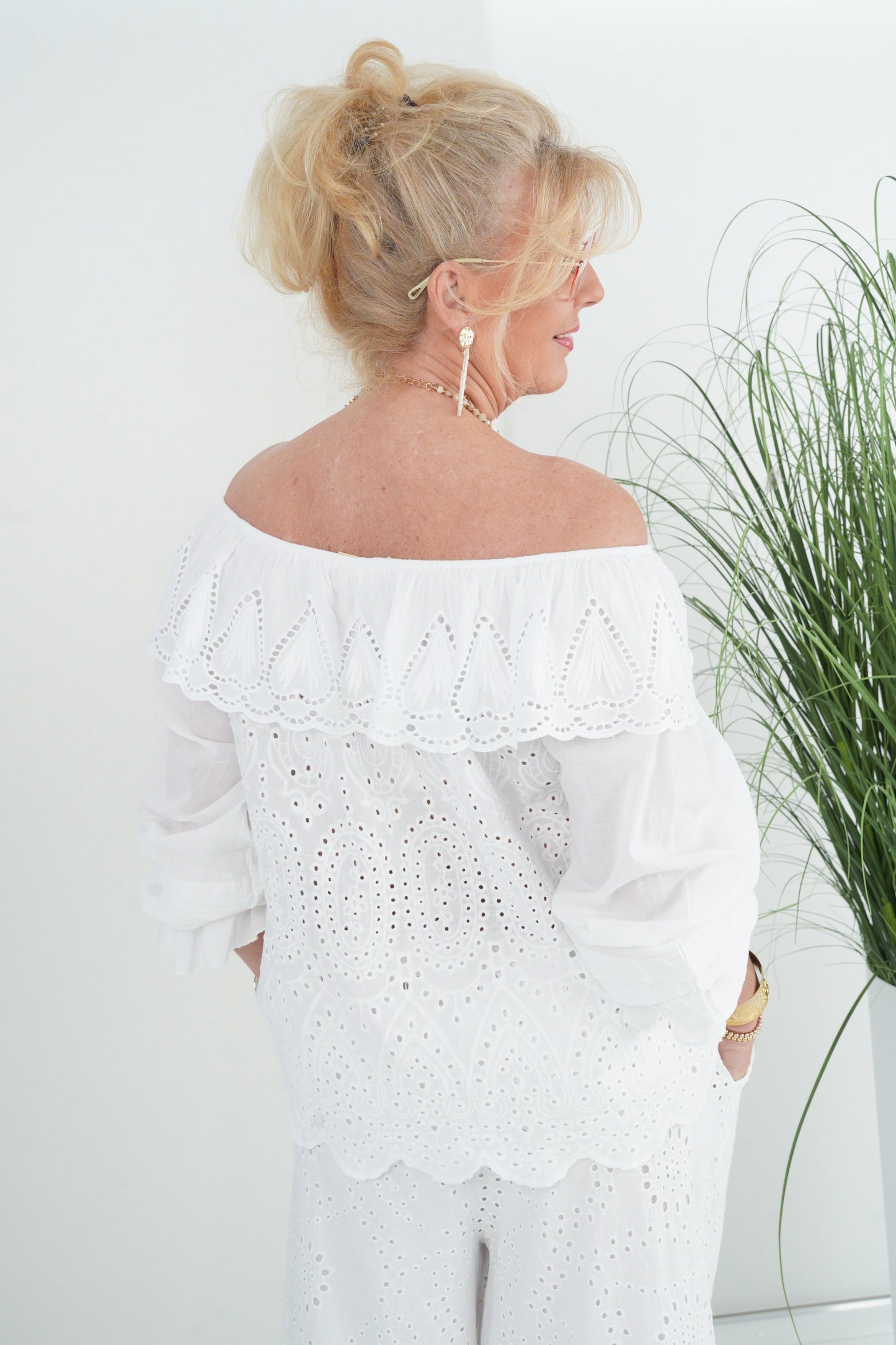 Bluse in Weiß (38-42+)