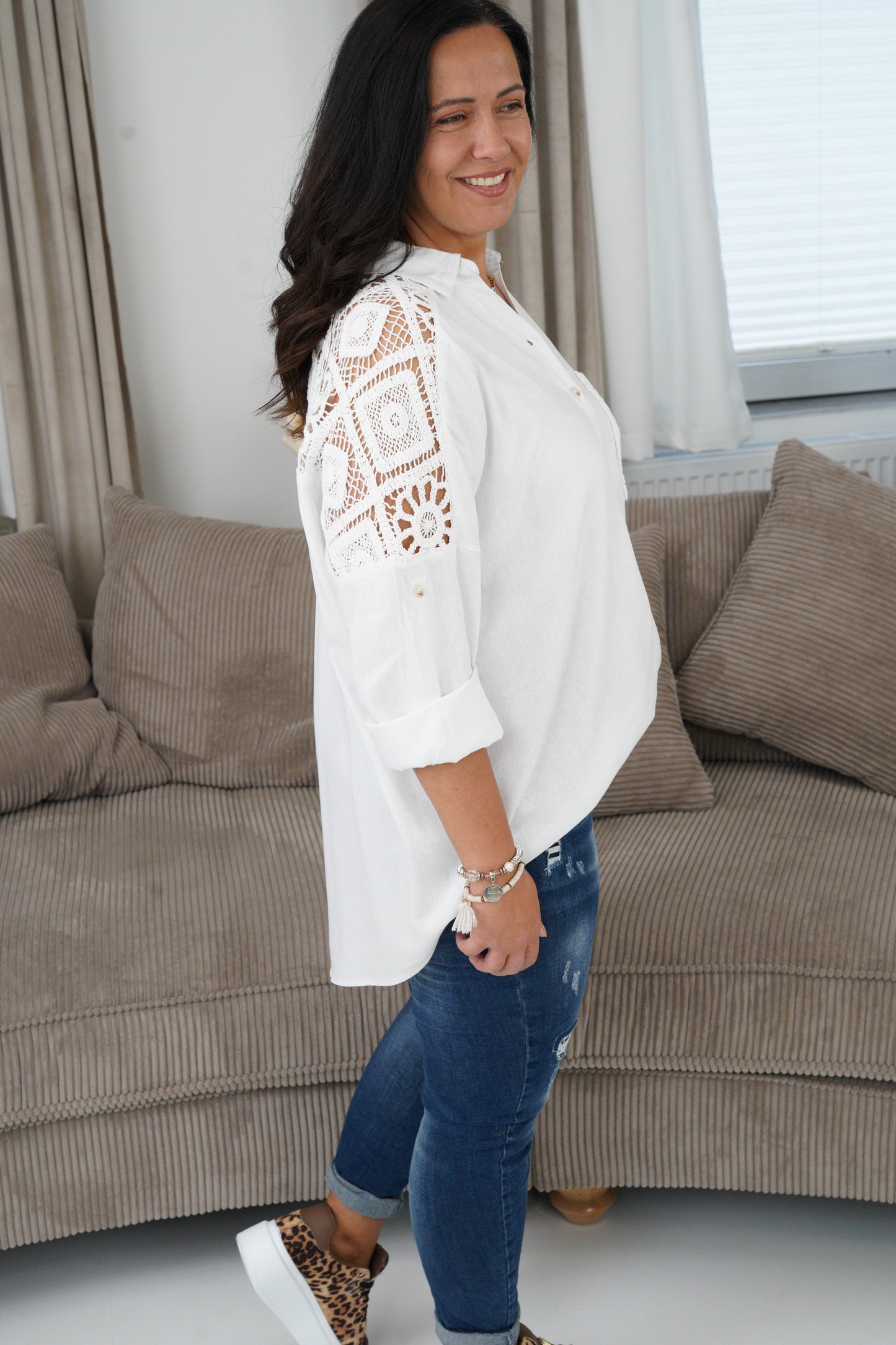 Bluse in Weiß (42-46)