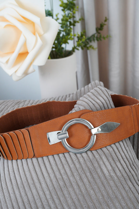 Stretch-Gürtel in Cognac (75cm, 80cm)