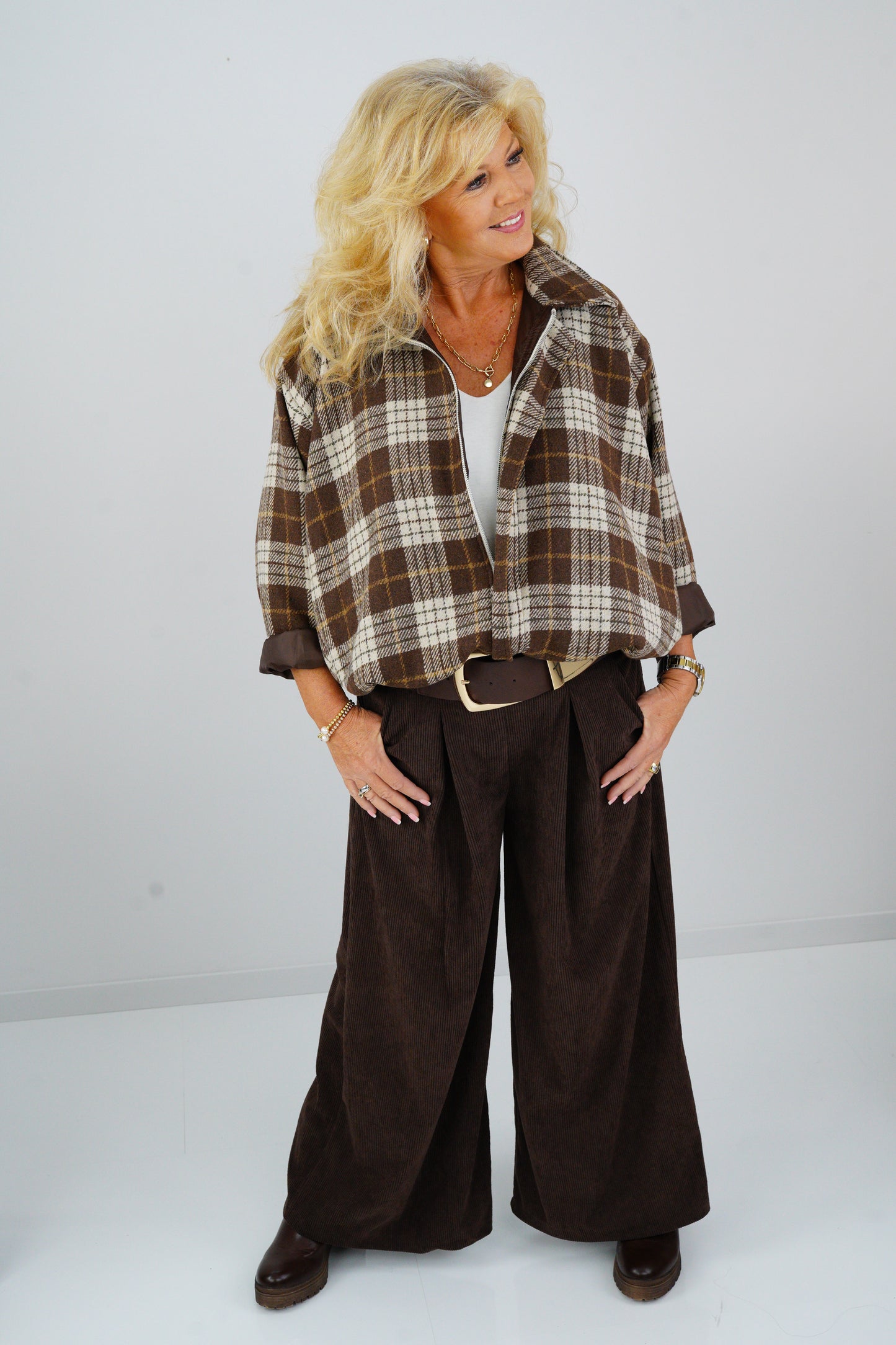 Palazzo Cordhose in Chocolate (38-42)