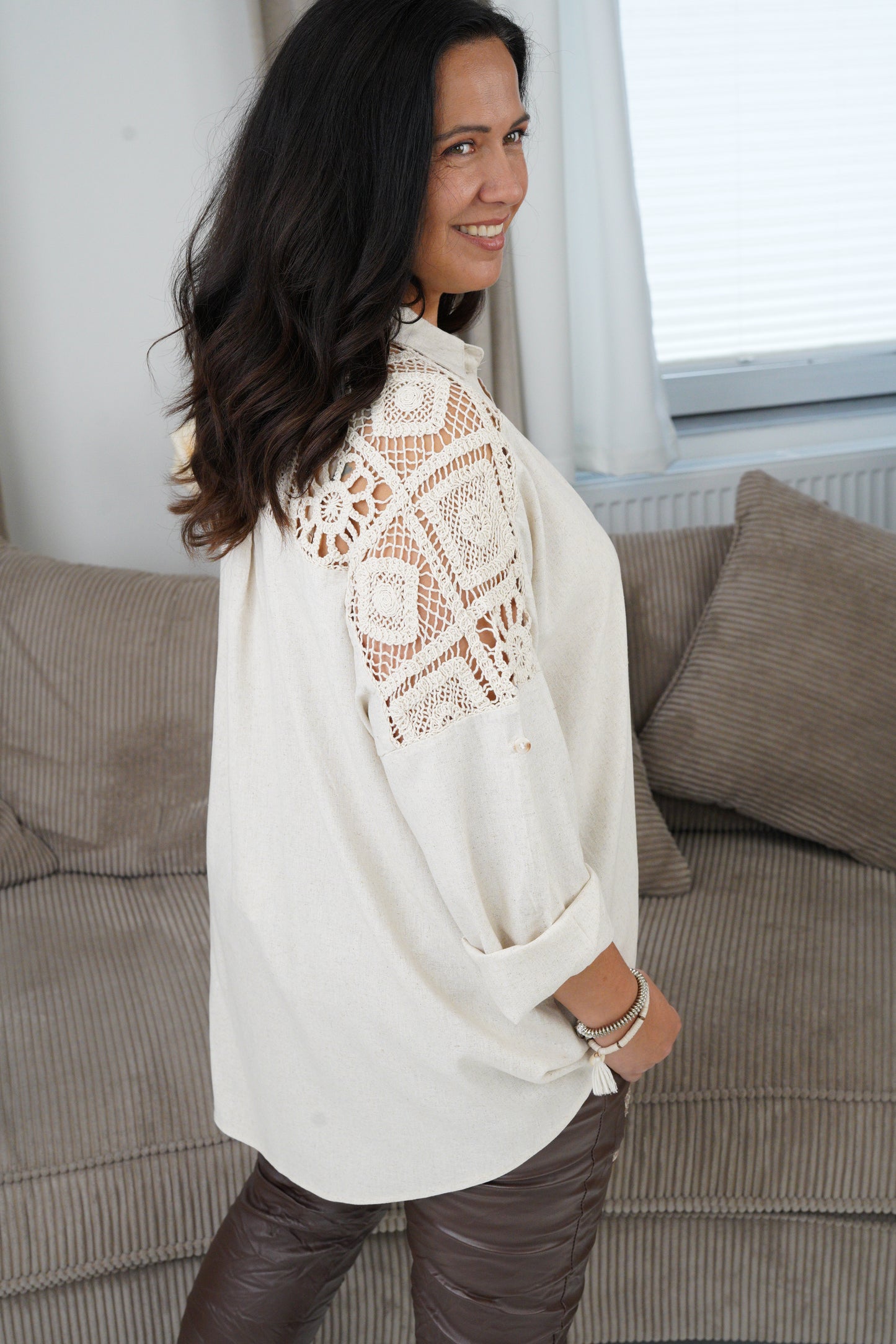 Bluse in Beige (42-46)