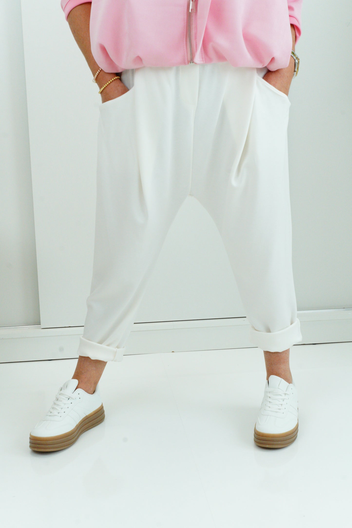 Baggy-Hose in Off-White (38-42)