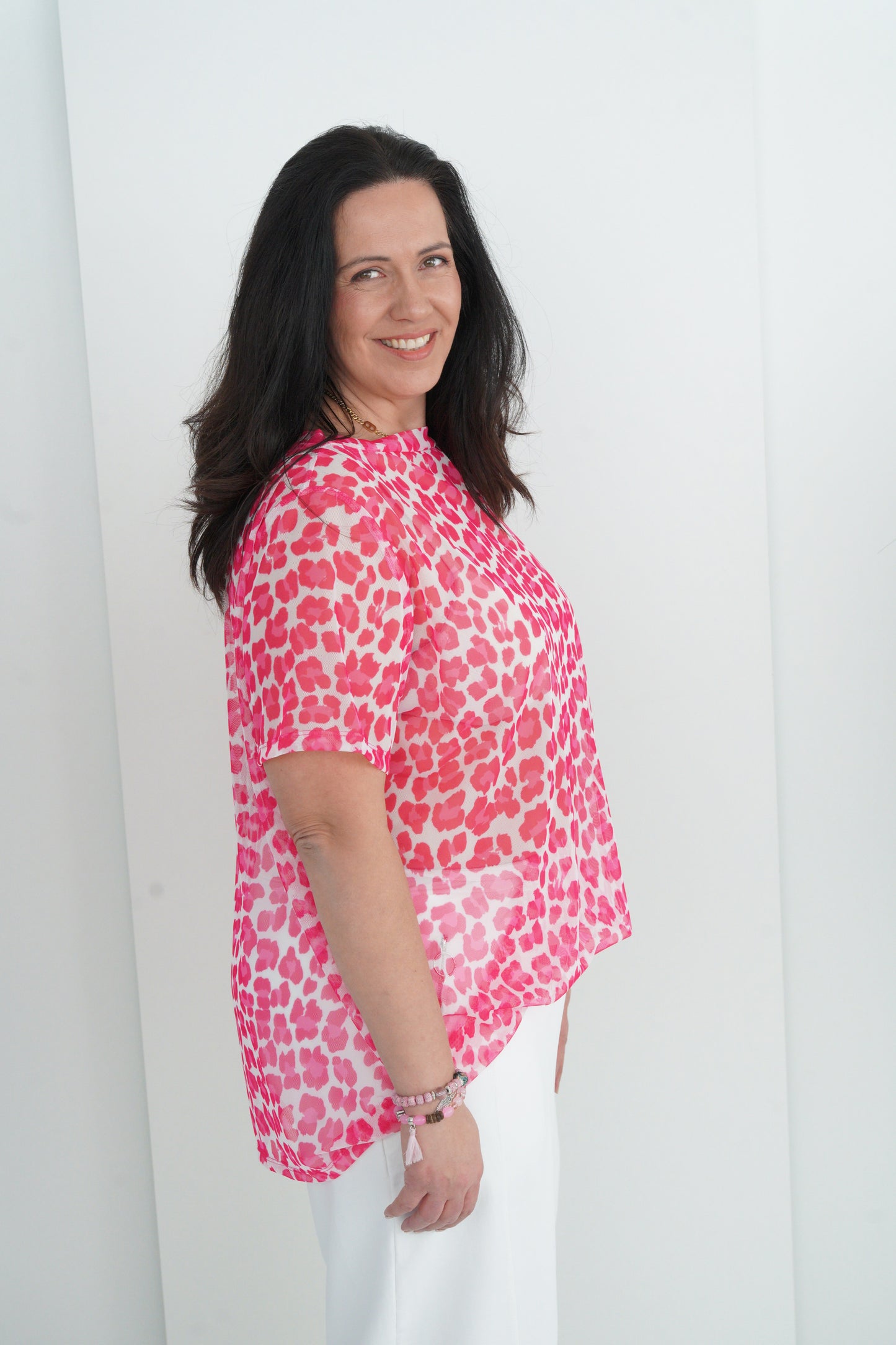 Mesh Shirt in Leo-Pink (42-46)