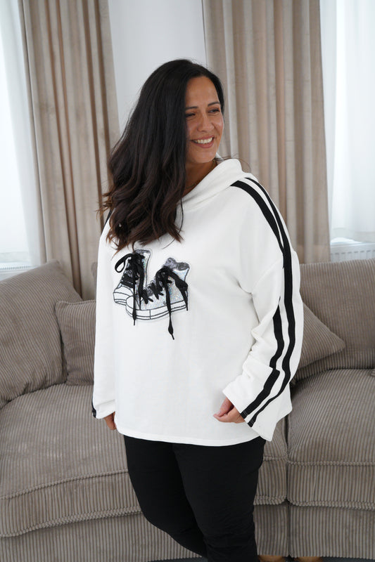 Sweatshirt in Weiß (42-46)