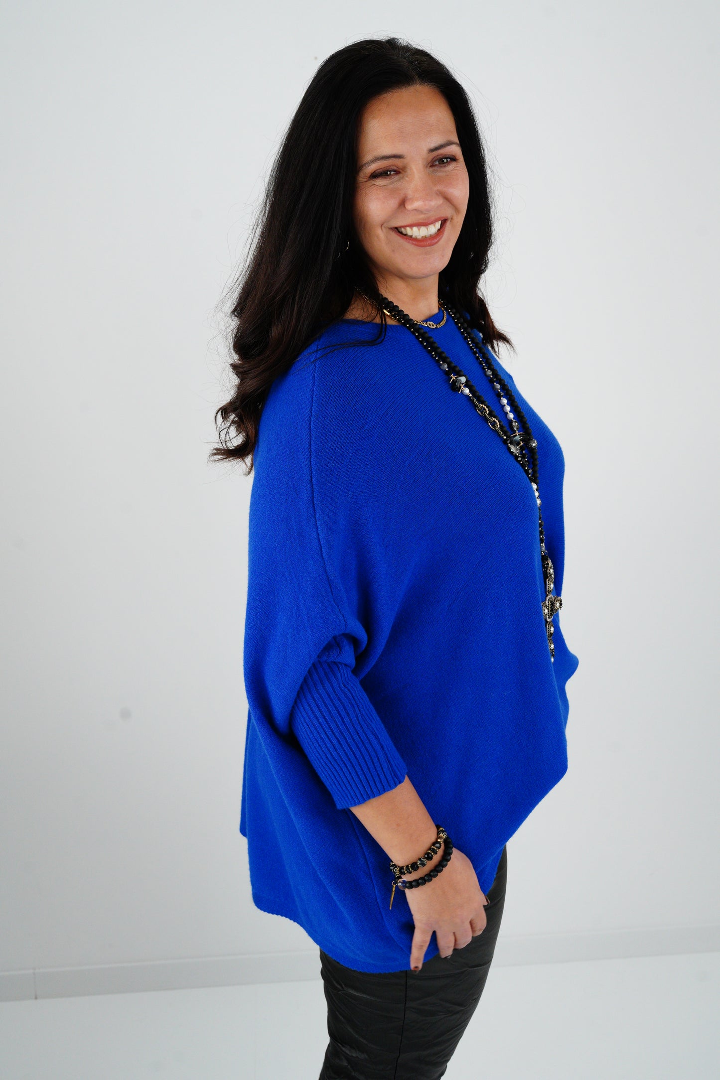 Pullover in Royal-Blue (42-48-Oversize)