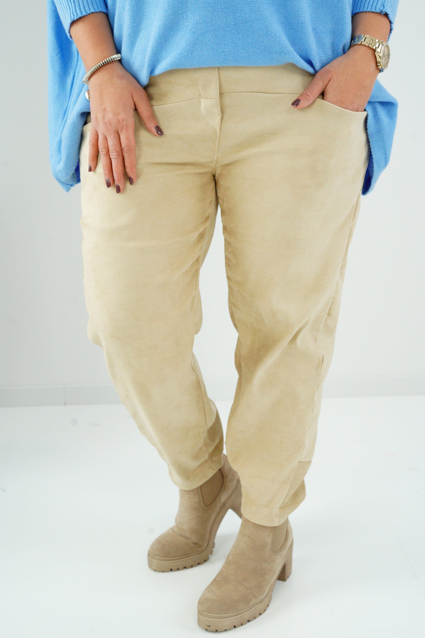 2er Bundle Rollkragenpullover & Joggpant (Beige-Töne)