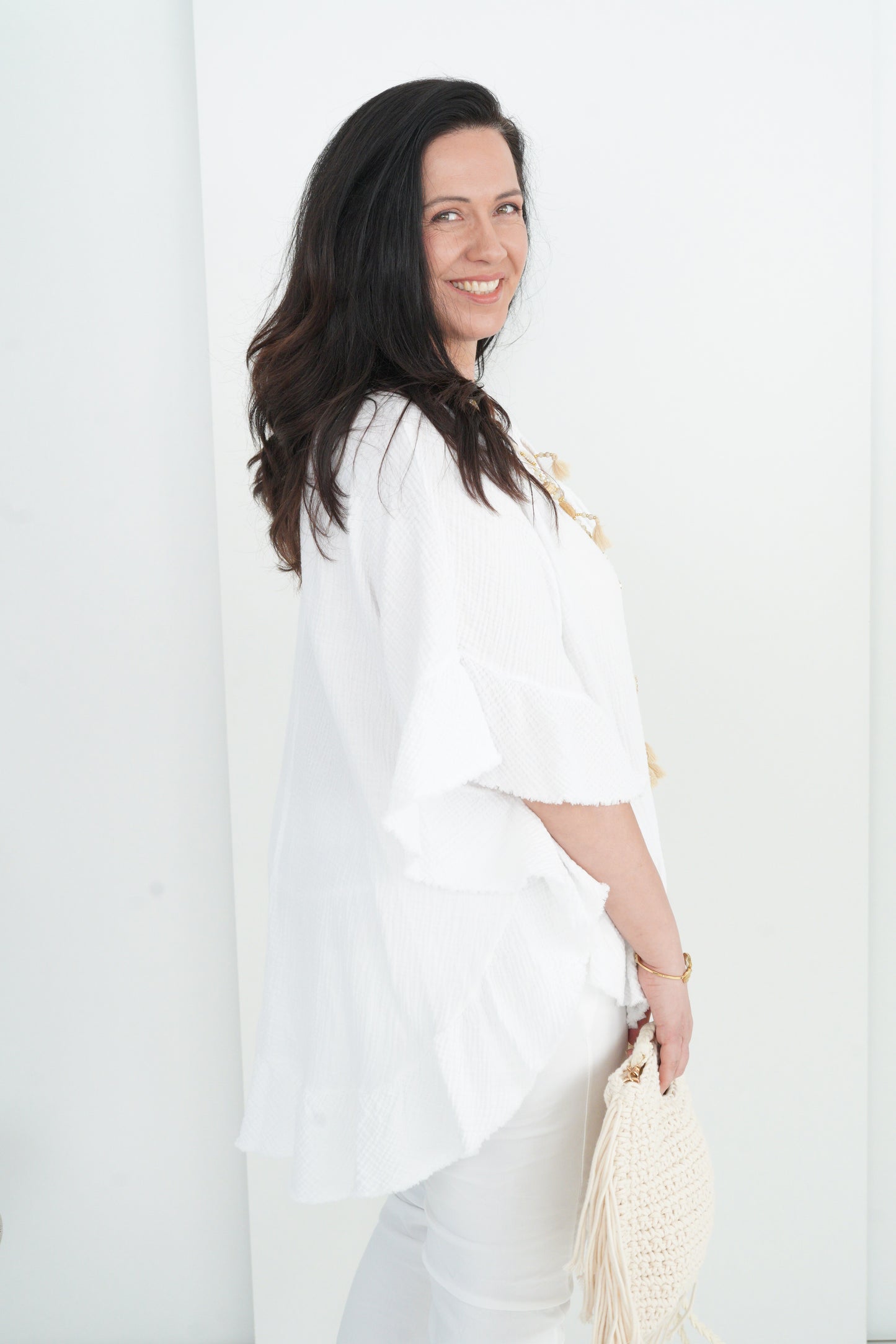 Tunika in Weiß (38-46) Oversize