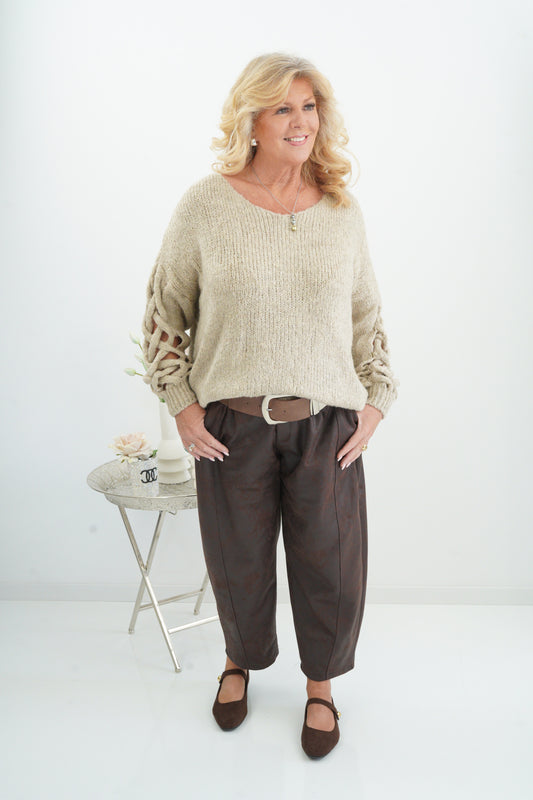 Stilvolle elegante Hose in Chocolate (38-42)