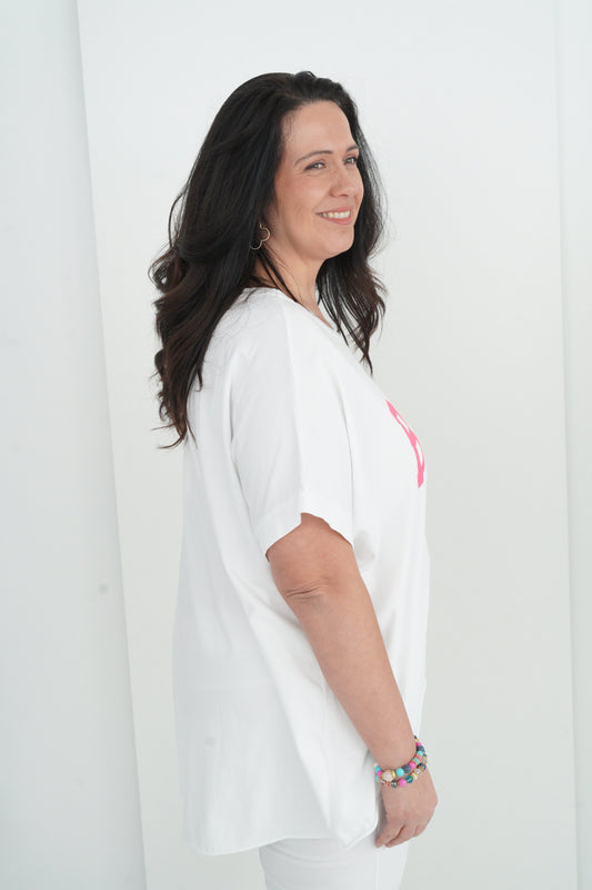 T-Shirt in Weiß (42-46+)