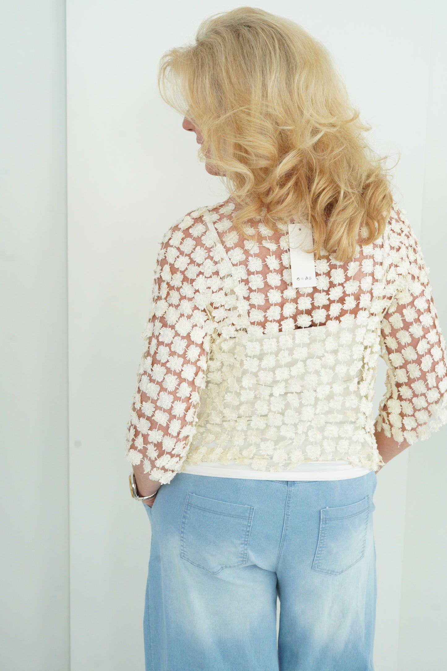 Netzt-Shirt in Champanger (38-42+)