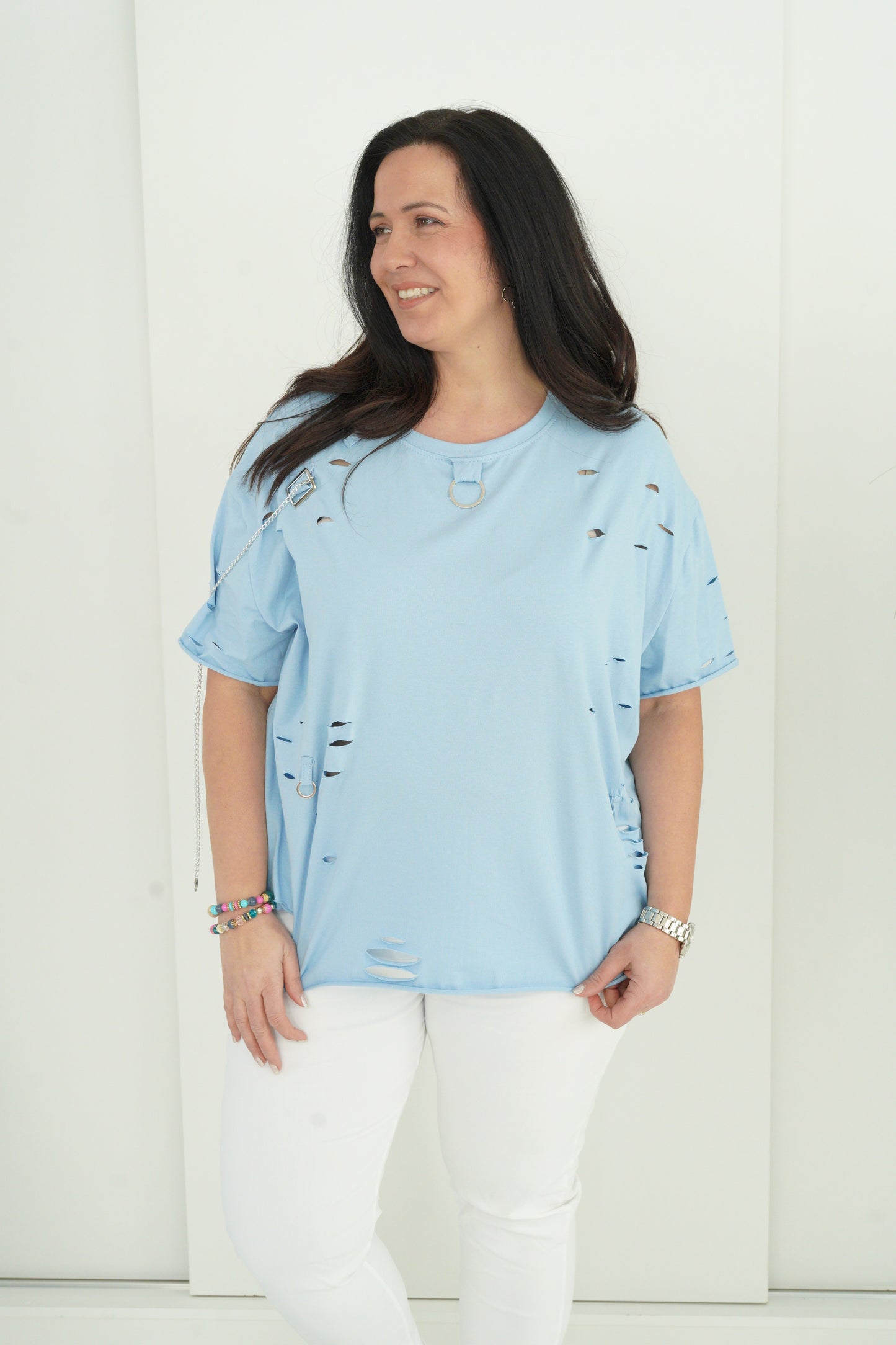 T-Shirt in Hellblau (42-46)