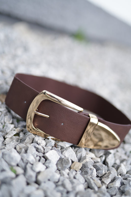 Gürtel in Schoko-Gold (80cm, 85cm)