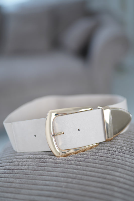 Gürtel in Beige-Gold (80cm, 85cm)