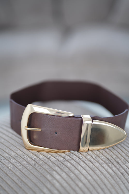 Gürtel in Schoko-Gold (80cm, 85cm)