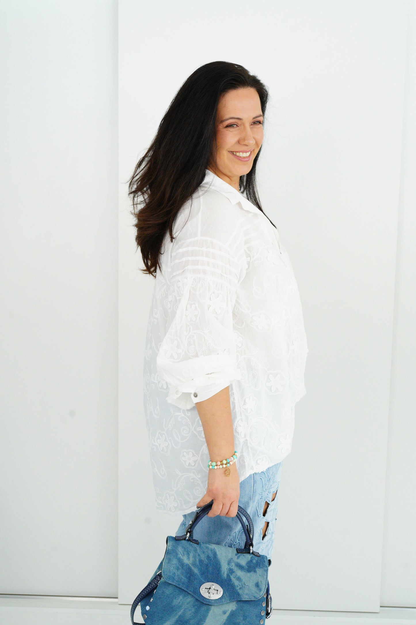 Bluse in Weiß (42-46+)