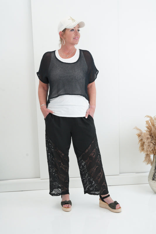 2 Teiliges T-Shirt in Schwarz (38-42)