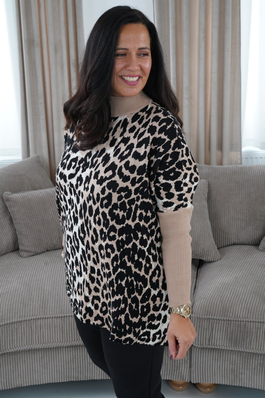 Leo Pullover in Leo-Camel (42-46+)