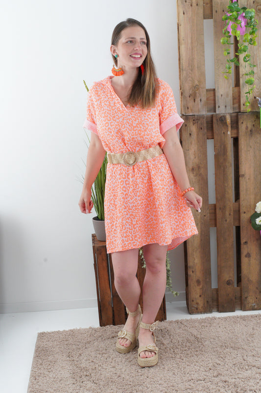 Tunikakleid in Neonorange (38-44)
