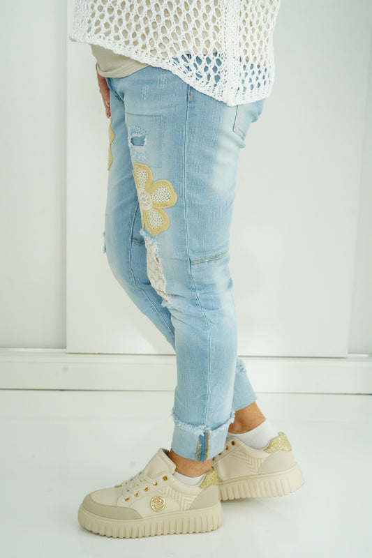 Jeans in Light Blue Beige (S-XL)
