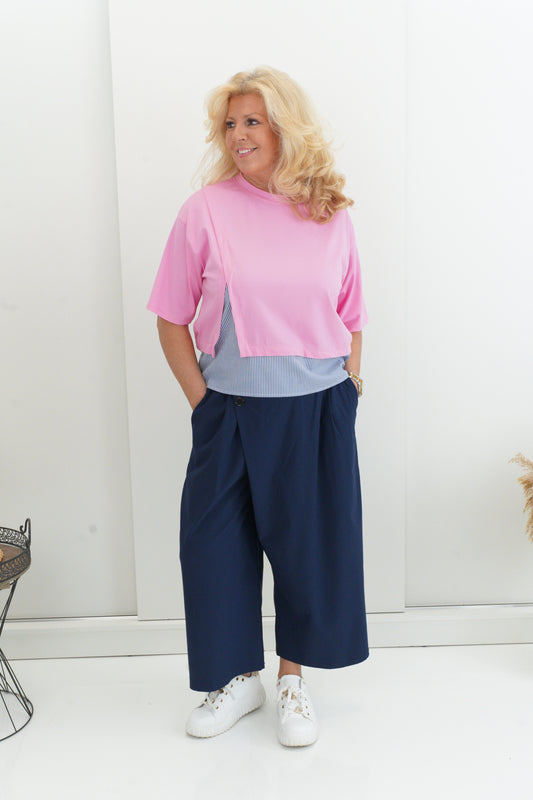 T-Shirt in Rosa/Blau (38-42+)