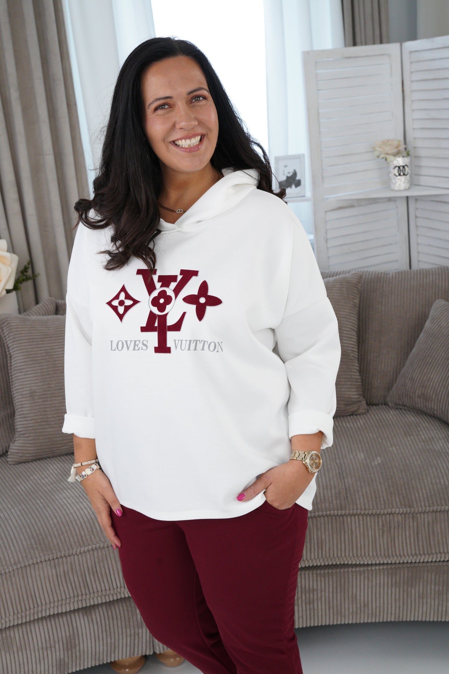Sweatshirt in Off-White2 (42-44+)