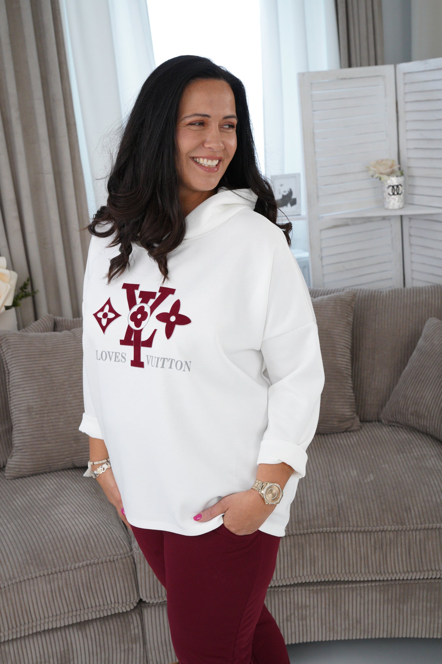 Sweatshirt in Off-White2 (42-44+)