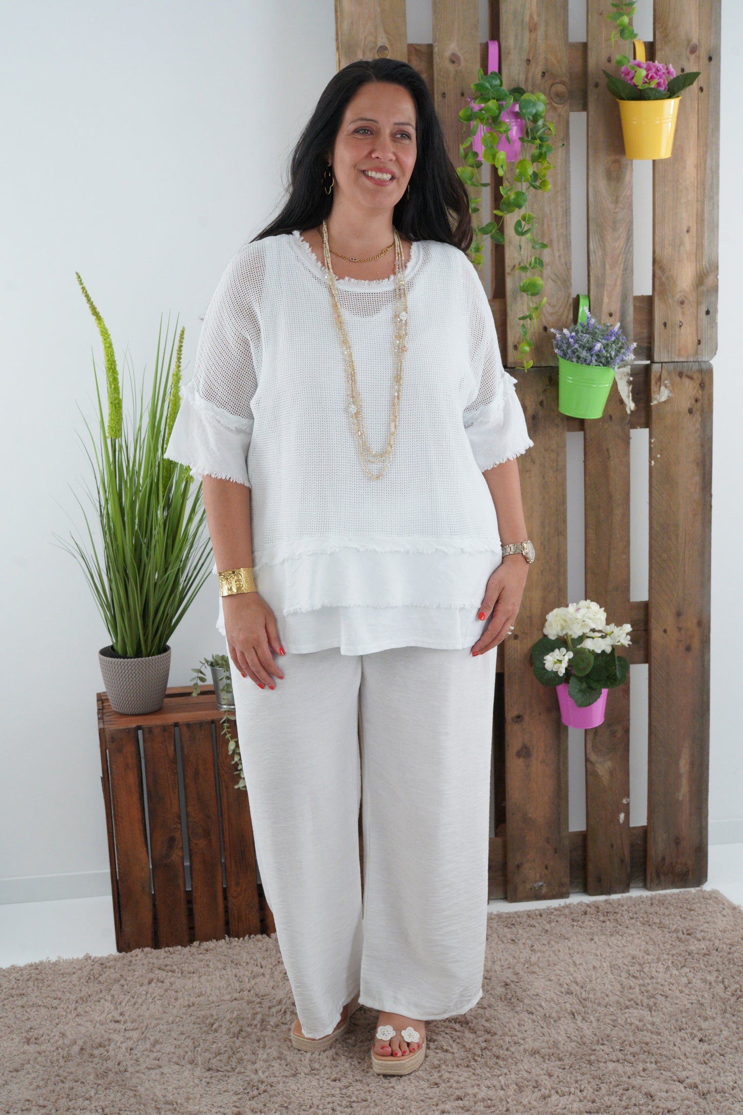 Shirt in Weiß (42-46)
