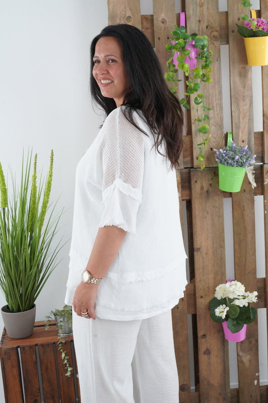 Shirt in Weiß (42-46)