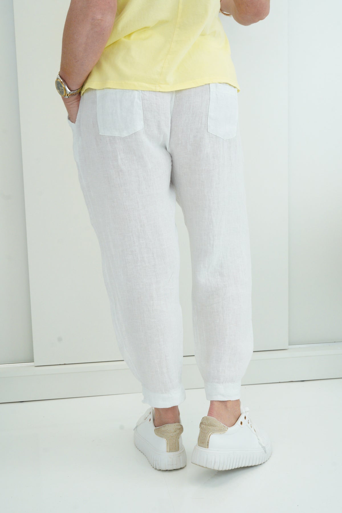 Leinen Hose in Weiß (38-42)