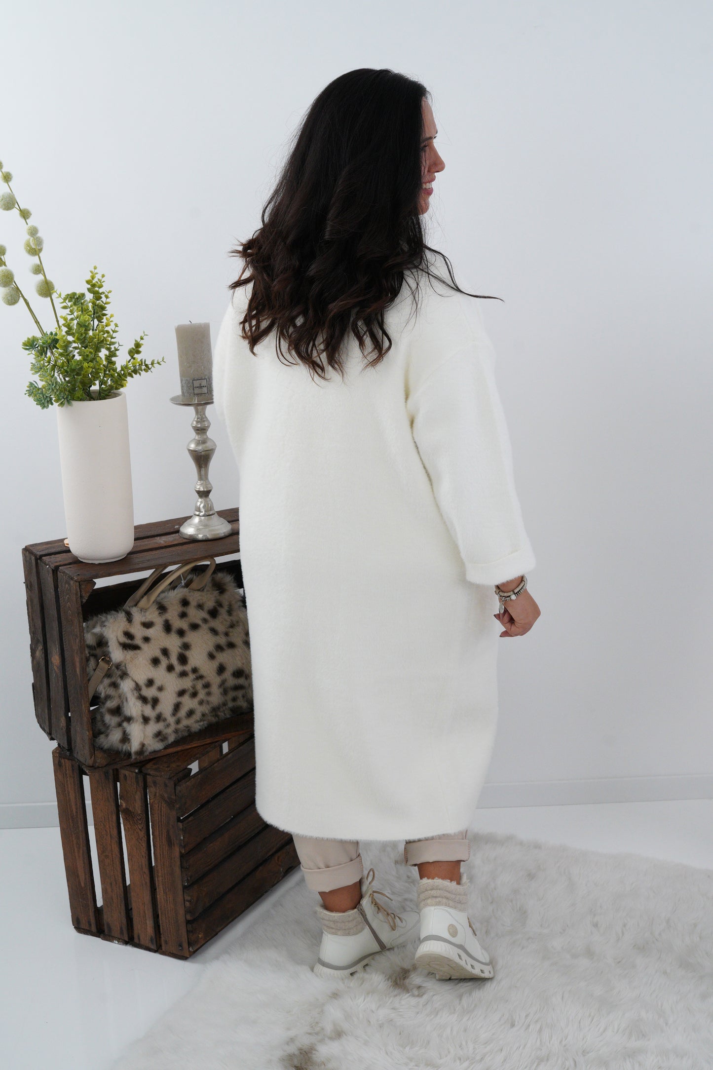 Mantel in Creme-Weiß (40-46)