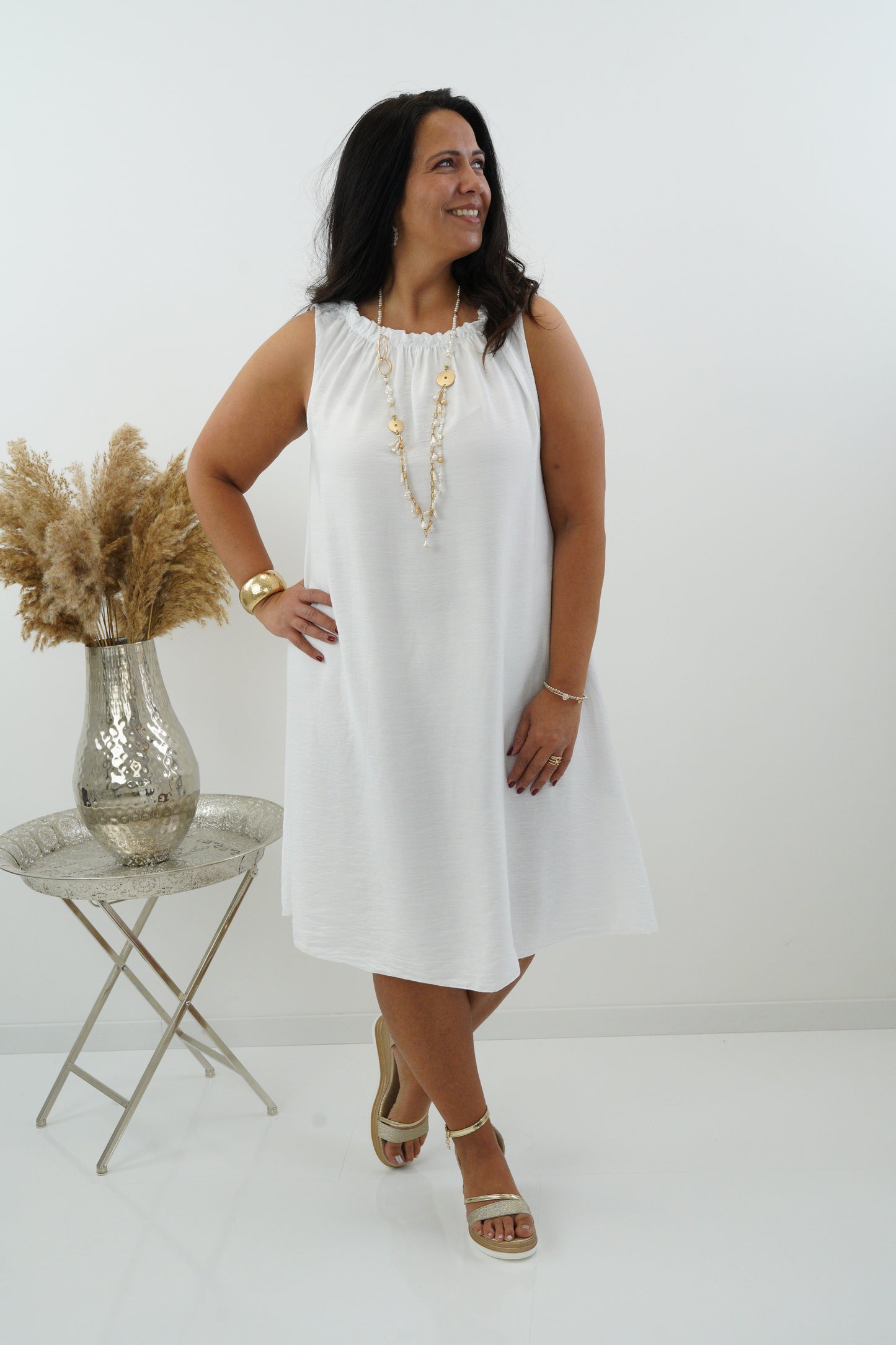 Kleid in Weiß (38-42+)