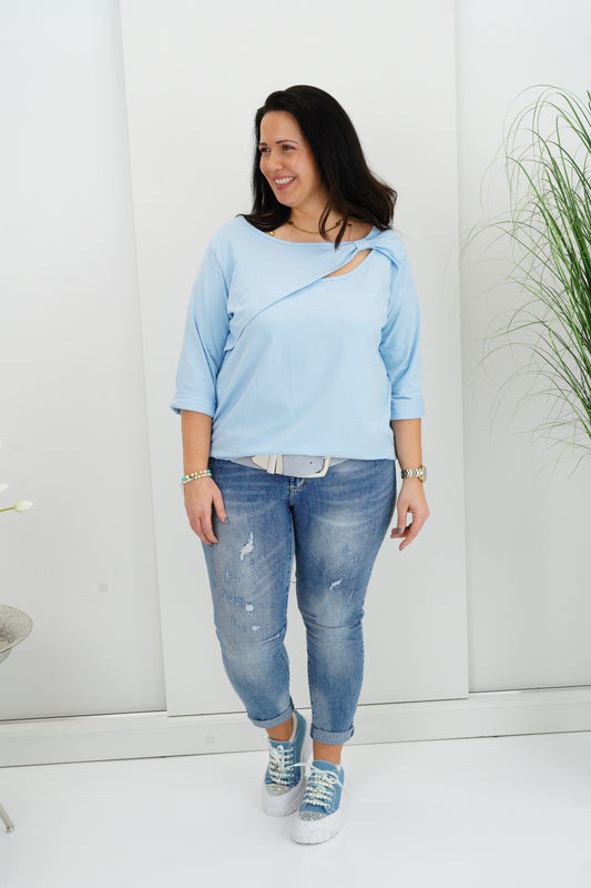 Shirt in Hellblau (42-44+)