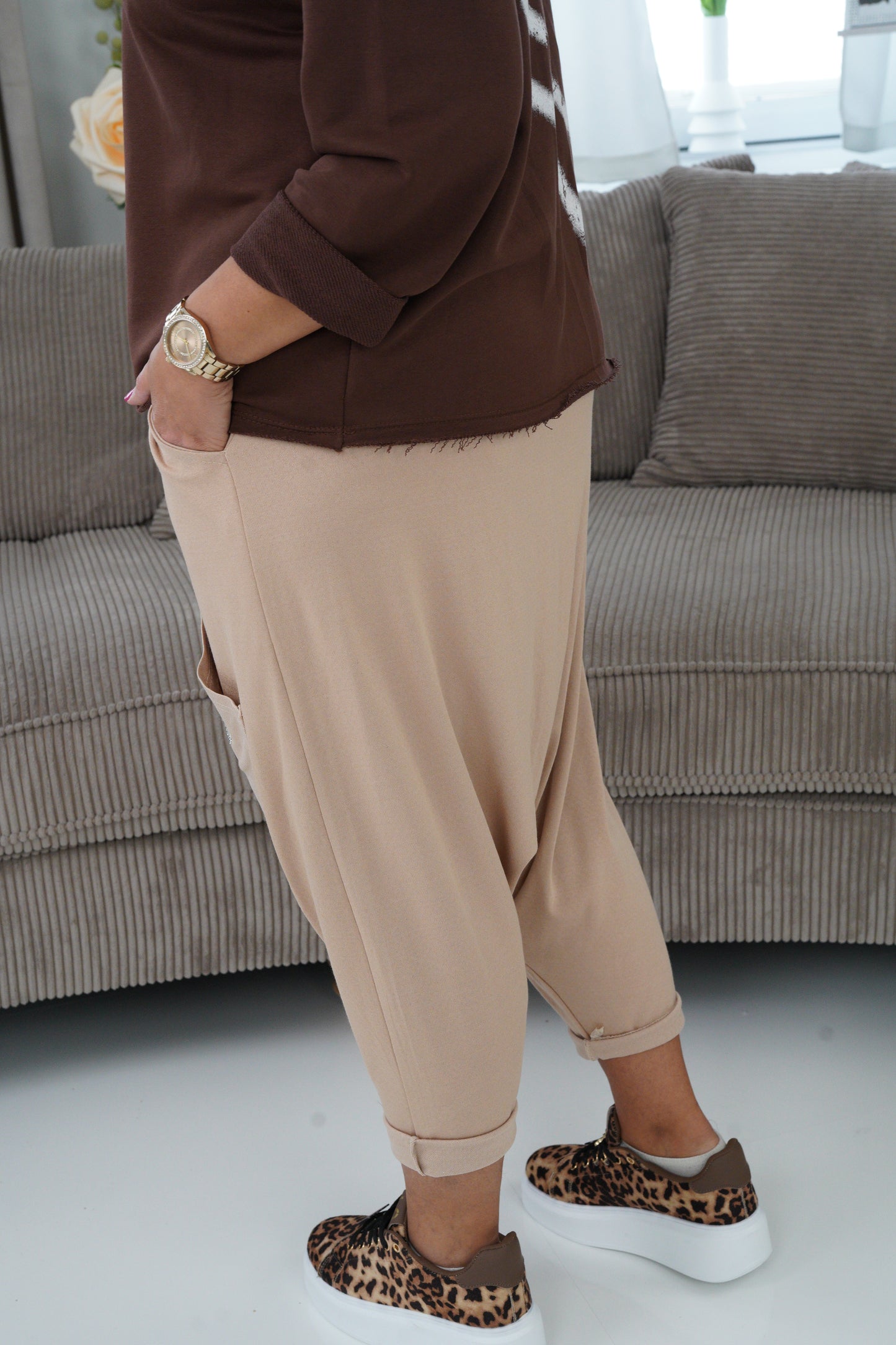 Baggy Hose in Cappuccino (38-42+)
