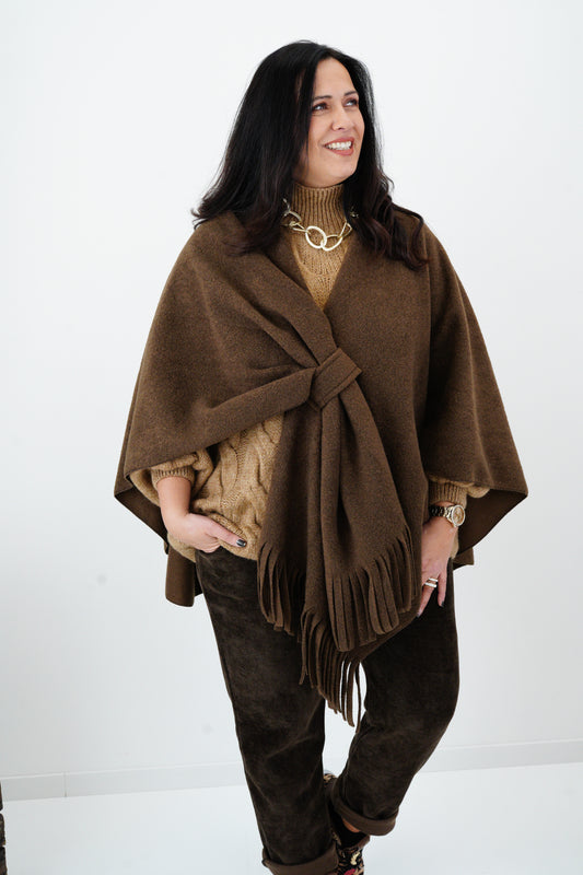 Poncho in Chocolate ( One-Size)