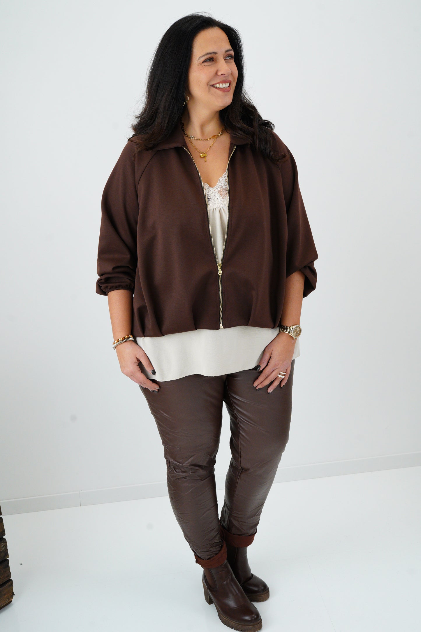 Blouson in Chocolate (40-44+)