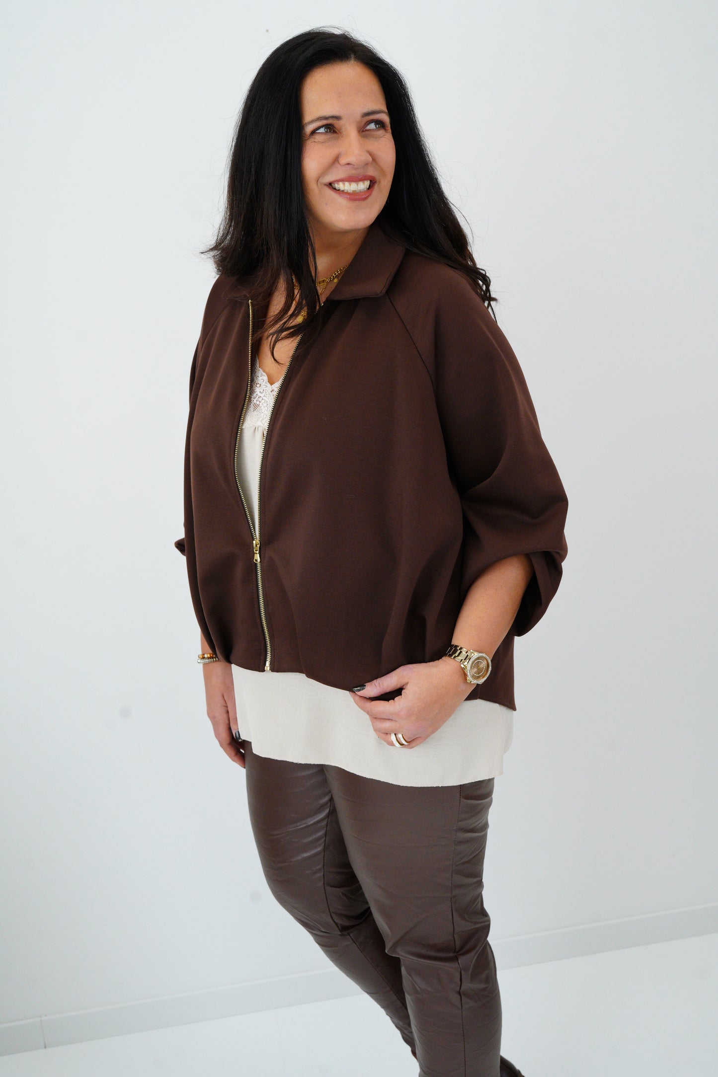 Blouson in Chocolate (40-44+)