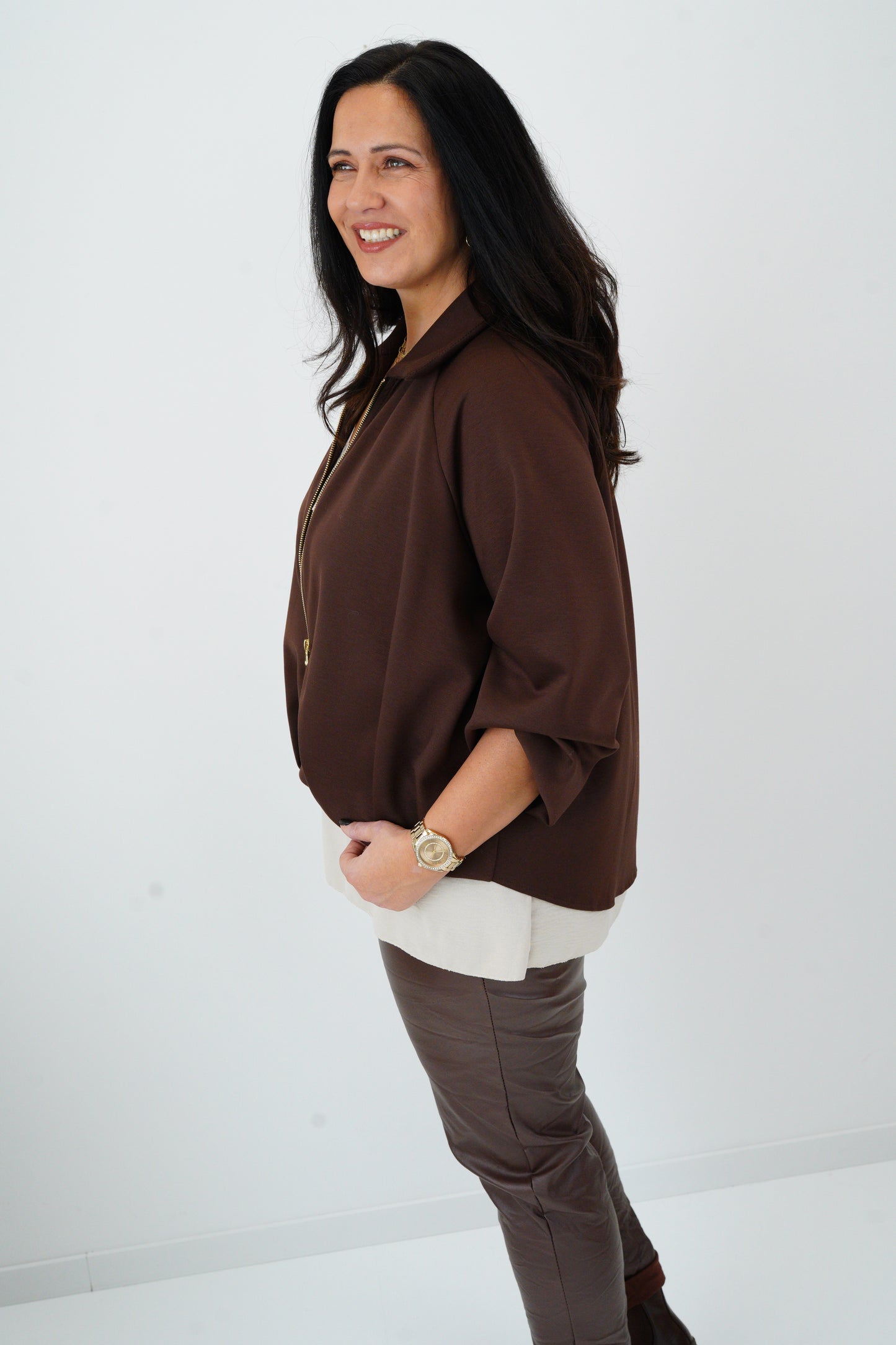 Blouson in Chocolate (40-44+)