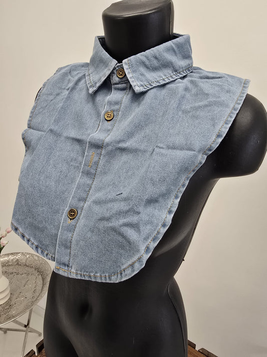 Blusenkragen in lässiger Jeansoptik