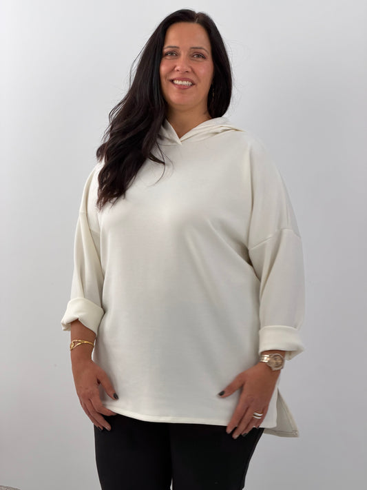 Lässiges Sweatshirt in Ecru (42-46)