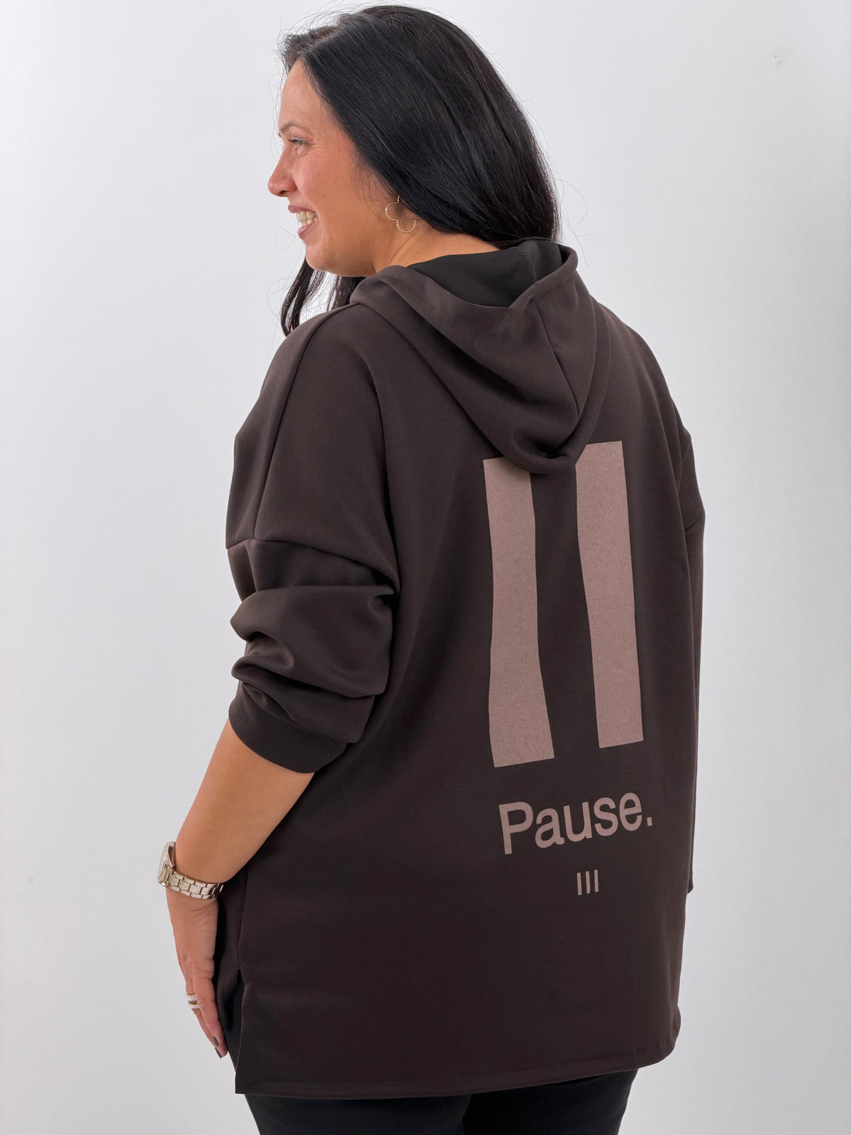 Lässiges Sweatshirt in Schoko (42-46)
