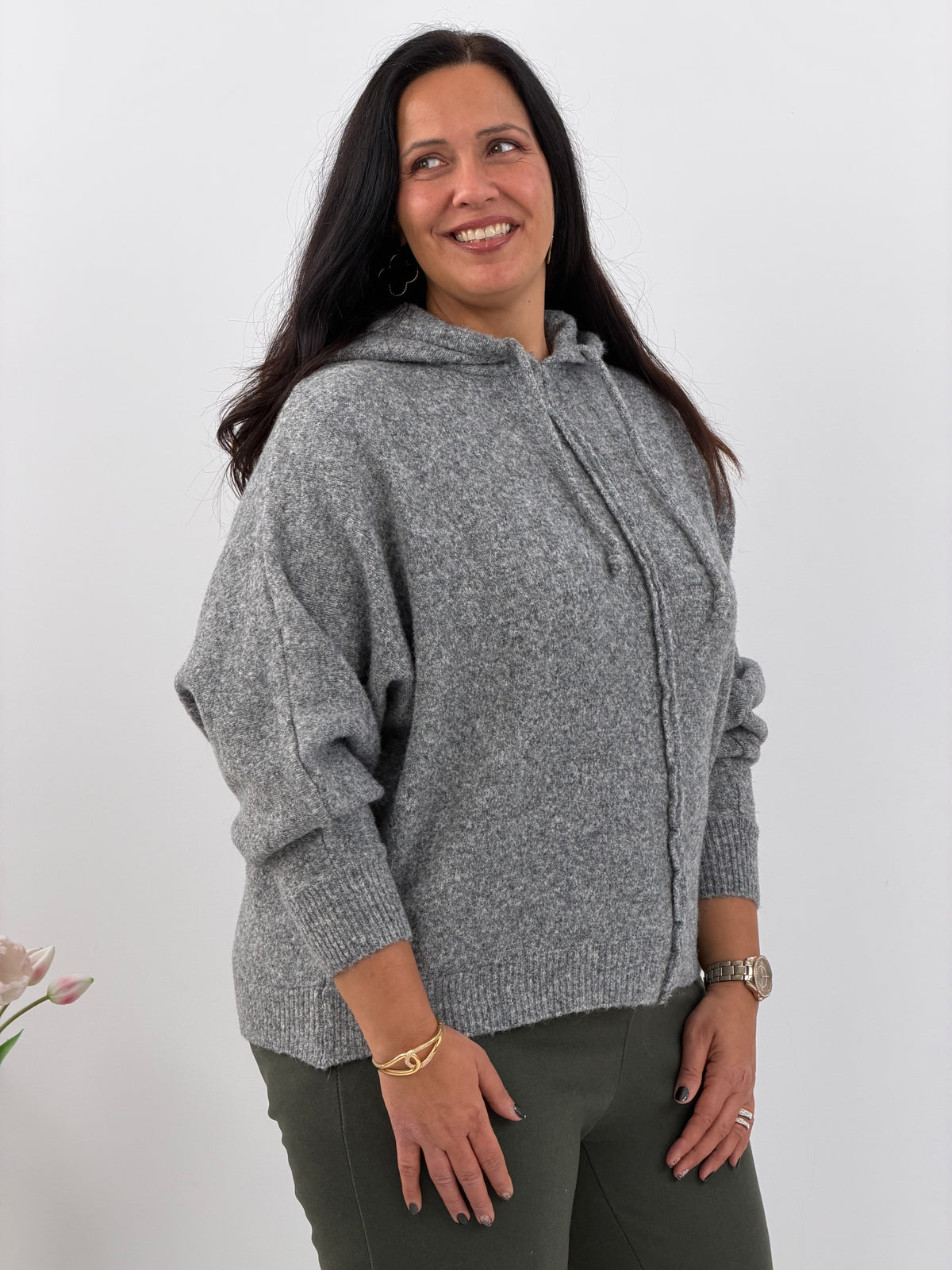 Pullover in modernem Grau (40-44)