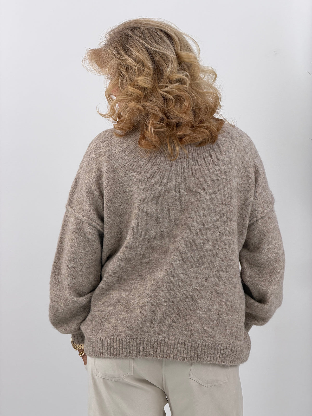 Pullover in elegantem Taupe (38-44)