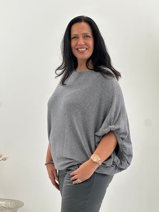 Lässiger Oversize-Pullover in Grau (38-44)